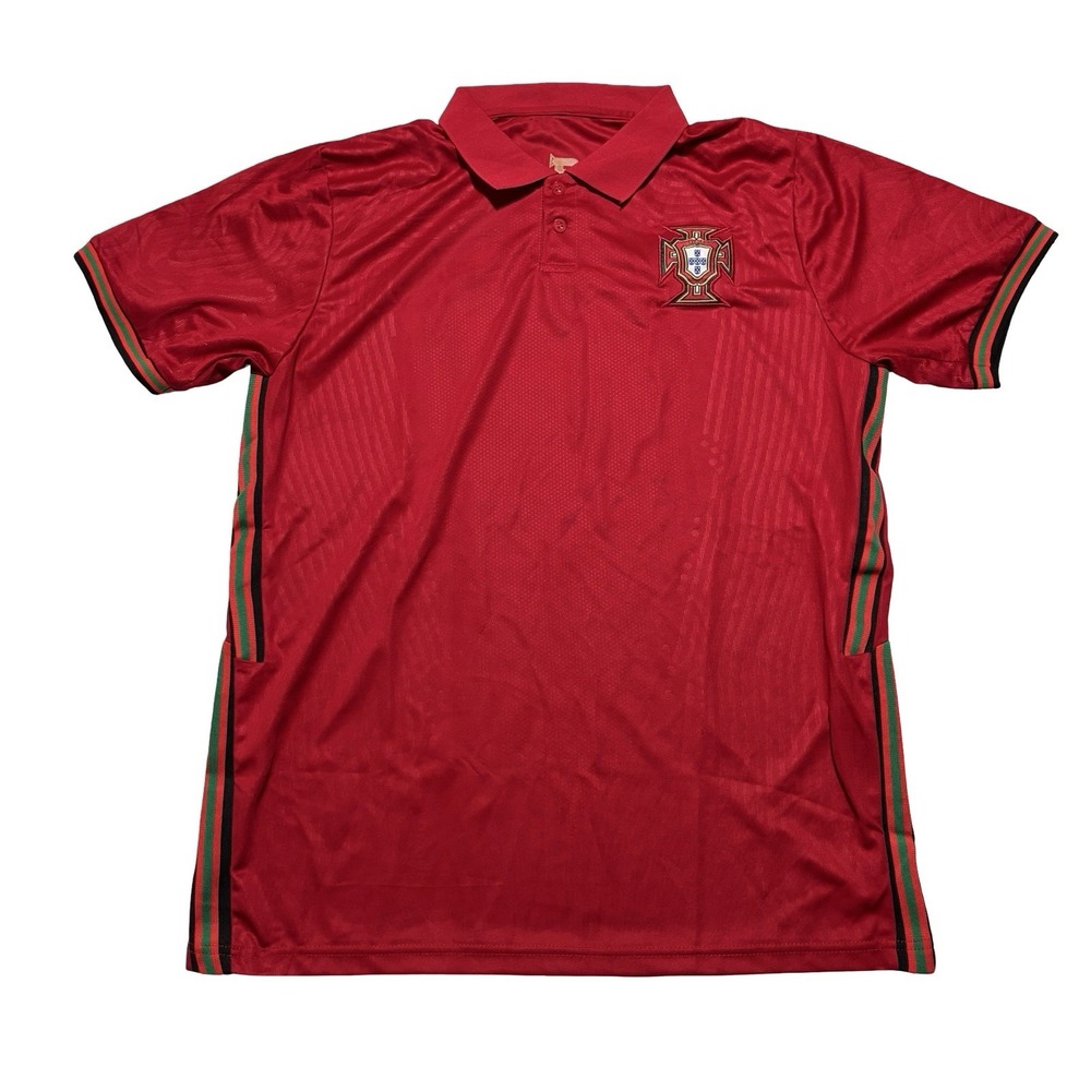 Portugal Men's National Soccer Team Jersey Red Size XL 22 x 28.5